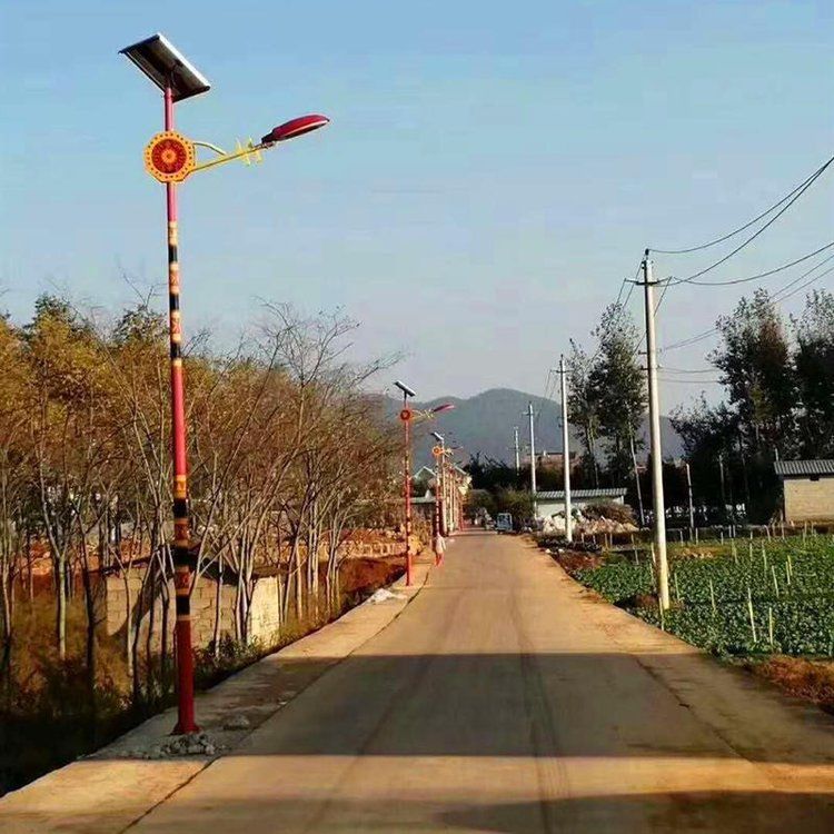 公园太阳能路灯 5米LEd路灯杆批发 路氏80w太阳能灯