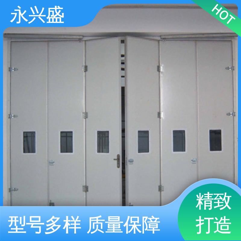 现货速发 口碑好物 客户至上 彩钢板电动折叠门 永兴盛门控