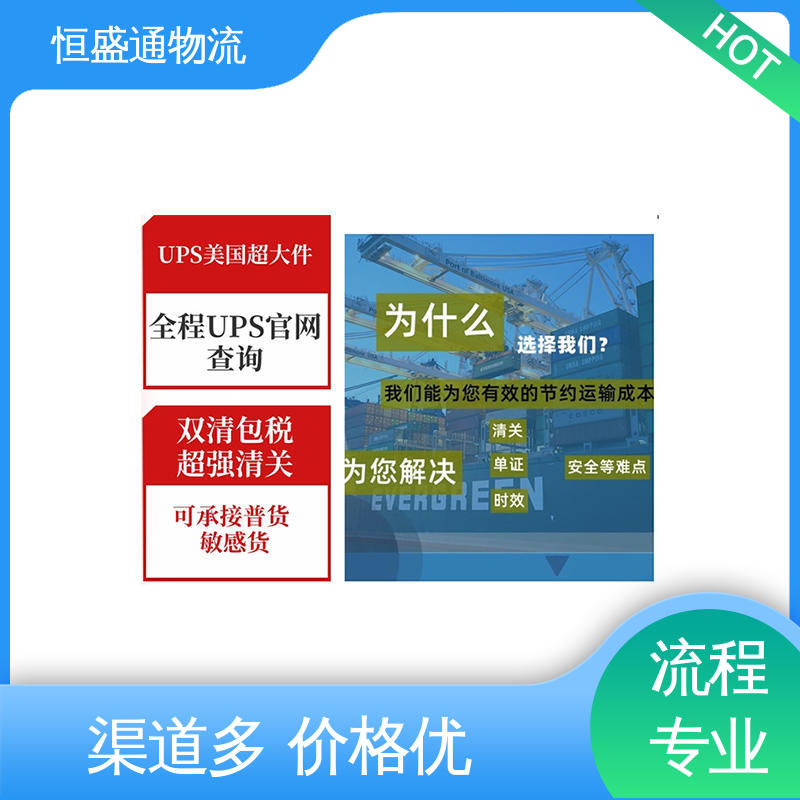 恒盛通物流 专业团队 一站式双清包税到门省心省力 时效快 美国专线