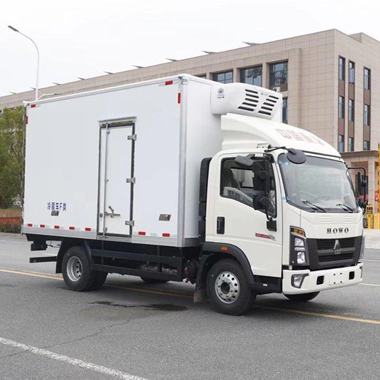 重汽豪沃统帅T3宽体4.2米冷藏车2米3蓝牌冷链车可进市区