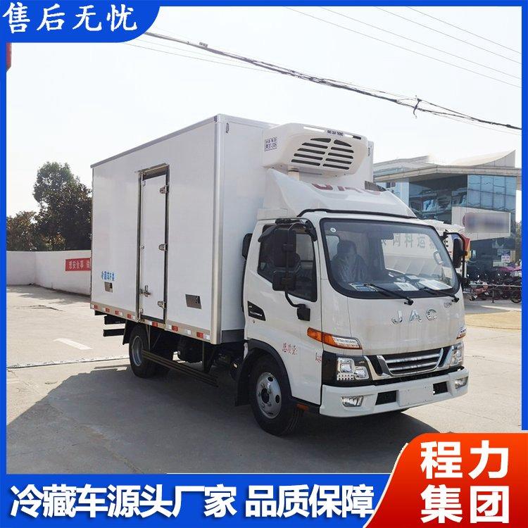 江淮骏铃V5冷藏车 康明斯3.0排量160马力 白条肉钩冷链 冷王580冷机