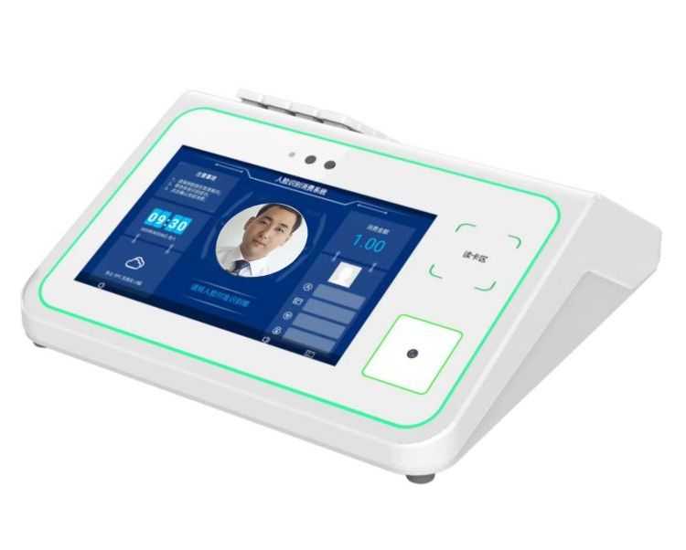 台式人脸消费机食堂刷卡机 支持扫码、刷卡、4G通讯 源头生产
