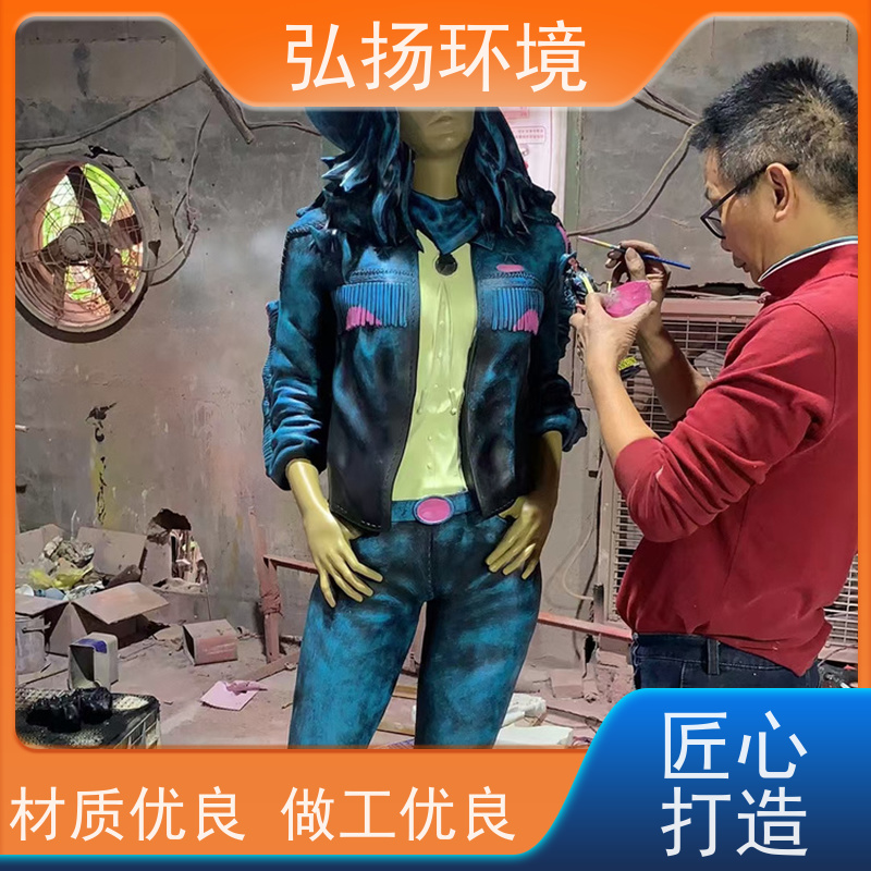 弘扬 售楼部 玻璃钢古代人物雕塑 手工制作 电影电视道具