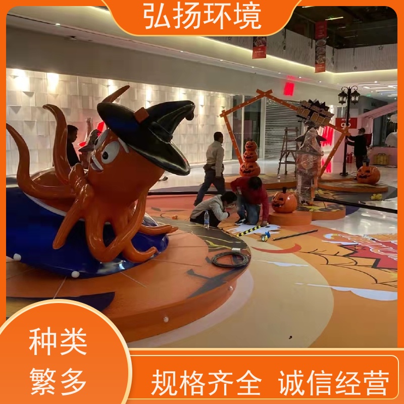 弘扬 安装一体 玻璃钢圣诞老人雕塑 多年经验 口碑好