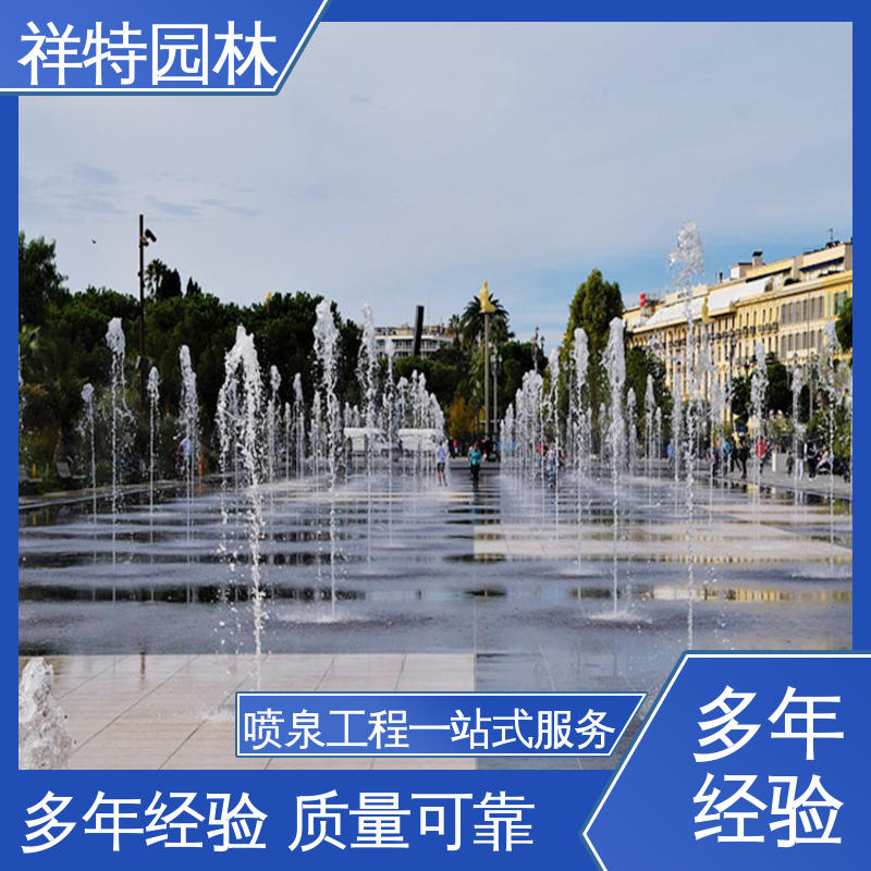 远程指导 旱地喷泉设计 经久耐用 七彩灯光排列 祥特园林