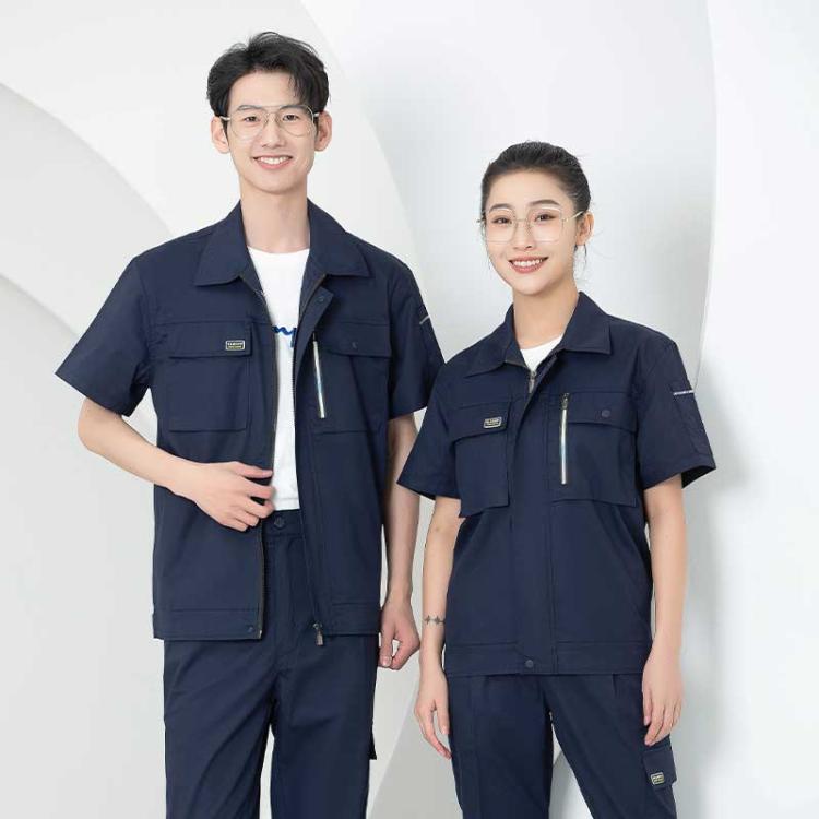 车间厂房工作服定做 纯棉工装 汽修服刺绣LOGO 俏依服饰