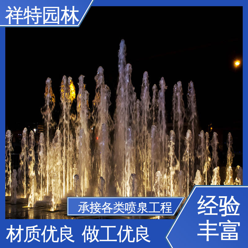 祥特园林 程序电脑控制 小型音乐喷泉公司 七彩灯光排列 贴心售后
