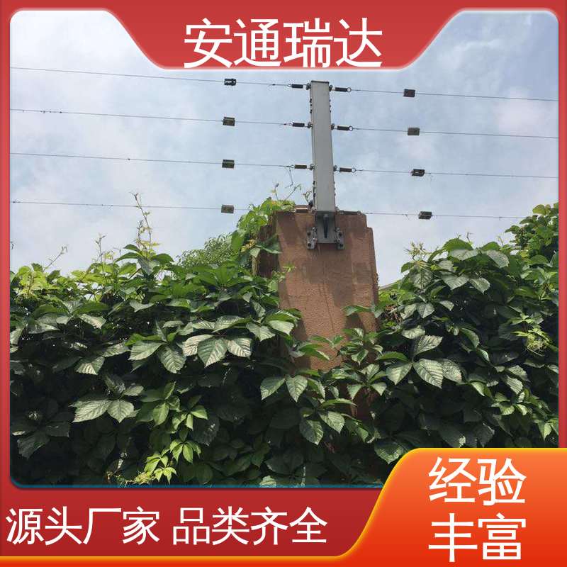 安通瑞达生产 小区别墅围墙 脉冲电子围栏过线杆 质量有保证 极速售后