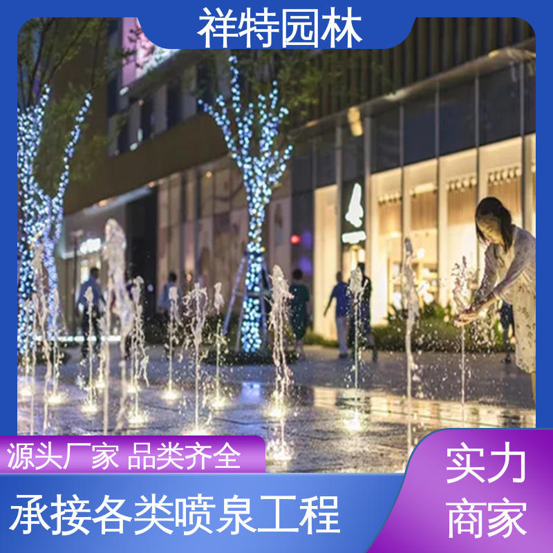 祥特园林 多年经验 小型音乐喷泉设计 颜色绚丽 七彩灯光排列