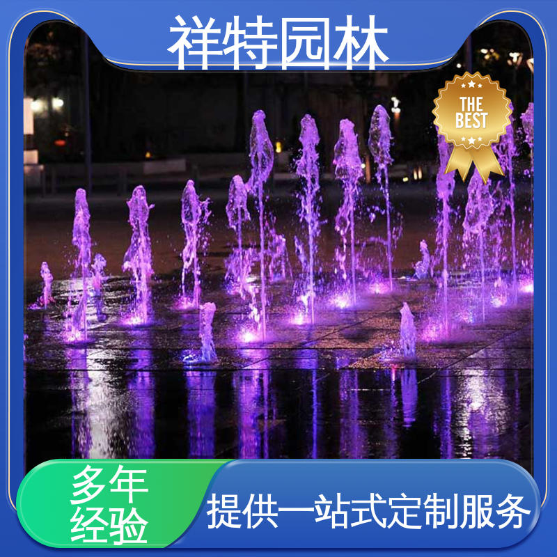 祥特园林 不易磨损 七彩灯光排列 低压泵音乐喷泉 维护方便