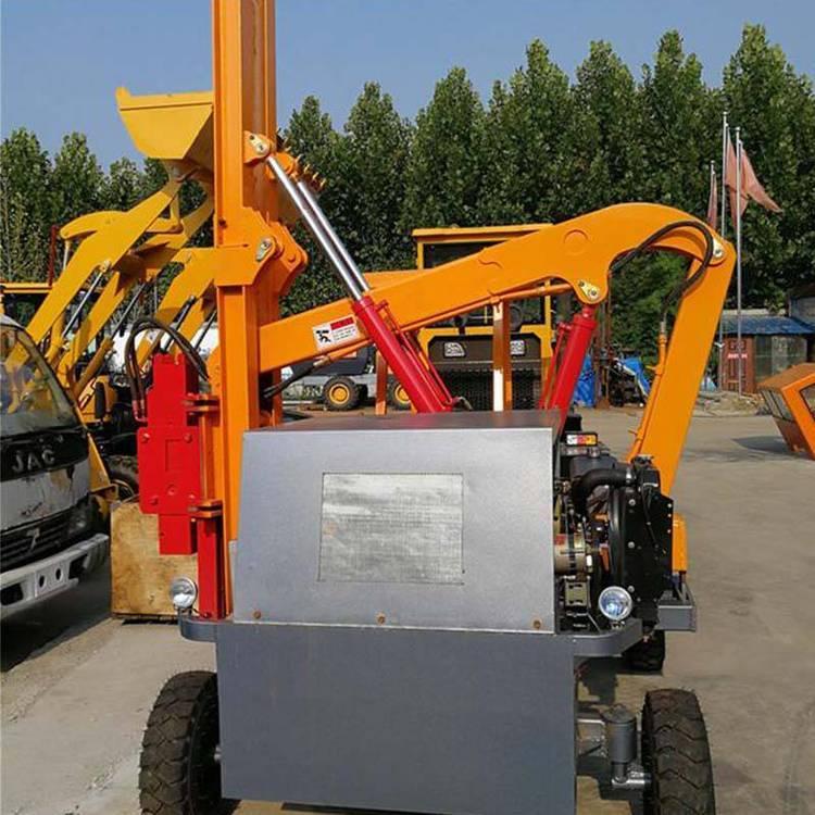 中拓护栏打桩机 山地爬坡装载打桩打拔钻护栏打桩机器