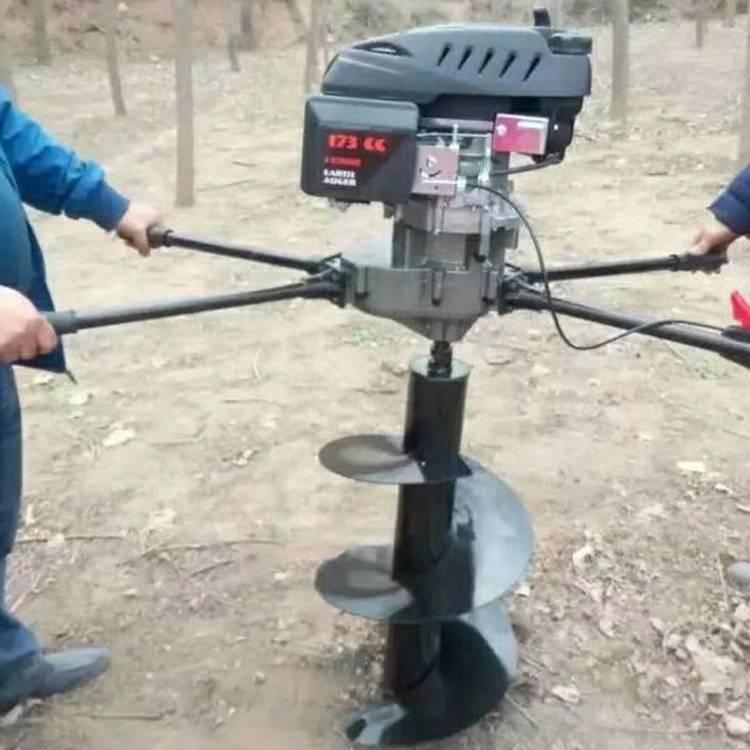 厂家供应双人手扶挖坑机 手推式树坑机 轻便式双人手扶挖坑机