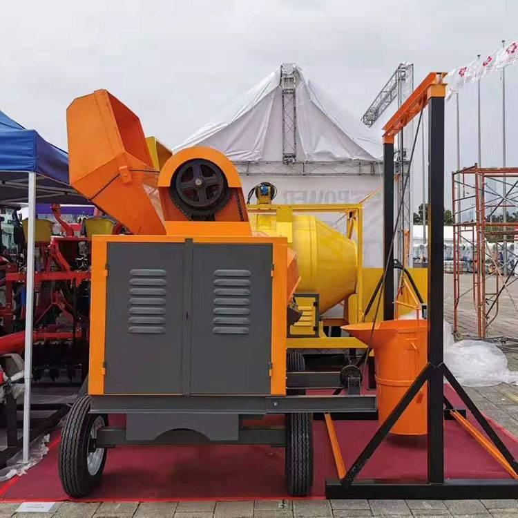 中拓 砂浆滚筒式上料搅拌机 立式强制式搅拌机 建筑加厚型滚筒搅拌机