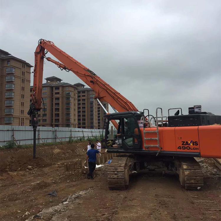 挖掘机用光伏桩螺旋钻机 液压动力头螺旋打桩机 地表勘探钻洞机