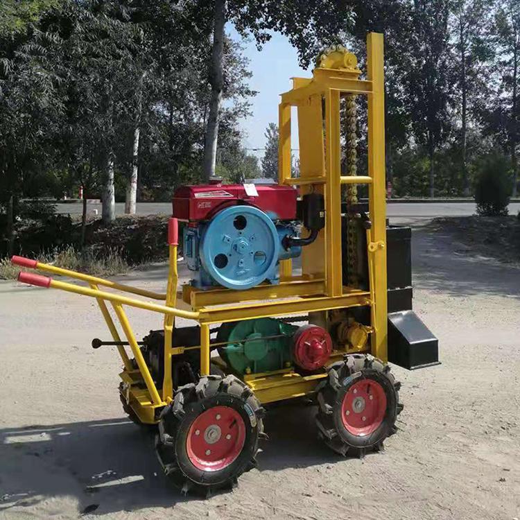 自行走链式夯土机 手扶自走砸夯机 链条内燃打夯机