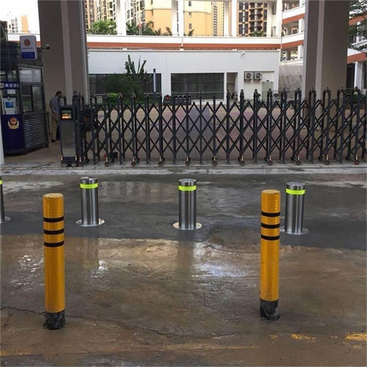 中拓 全自动升降柱 液压不锈钢升降路桩 液压防撞柱路障