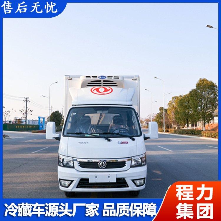 东风途逸3米7烧气的冷藏车2吨左右冷冻食品保温车程力
