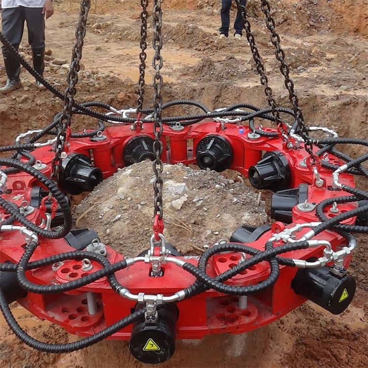 中拓水泥柱液压截桩机 挖掘机改装破桩机 低噪环保