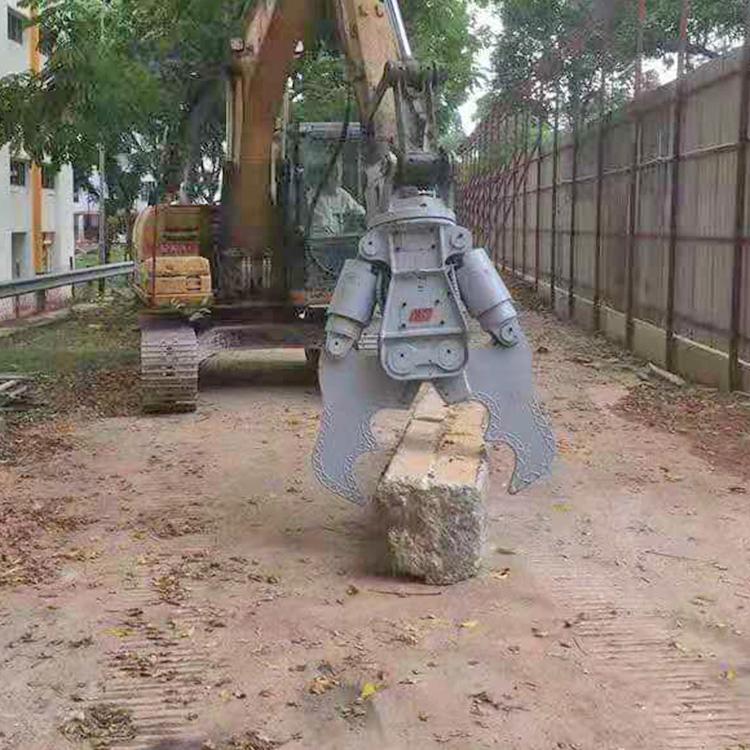 中拓 液压拆房鳄嘴钳挖掘机 墙面破碎液压钳 钢筋混凝土破碎钳