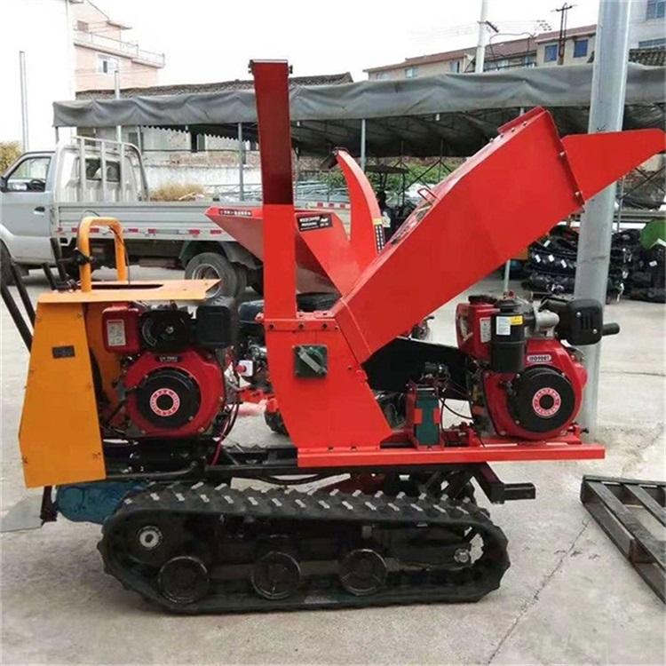 中拓园林树枝粉碎机 自进料树木枝条打碎机 履带式