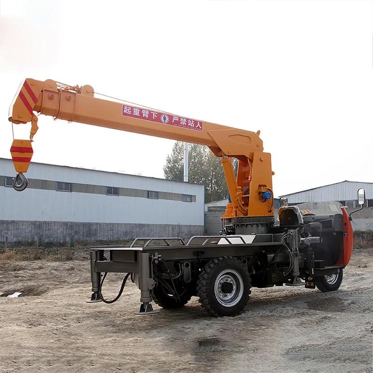 中拓园林用移树吊 农用三轮吊车 全液压自卸式三轮车