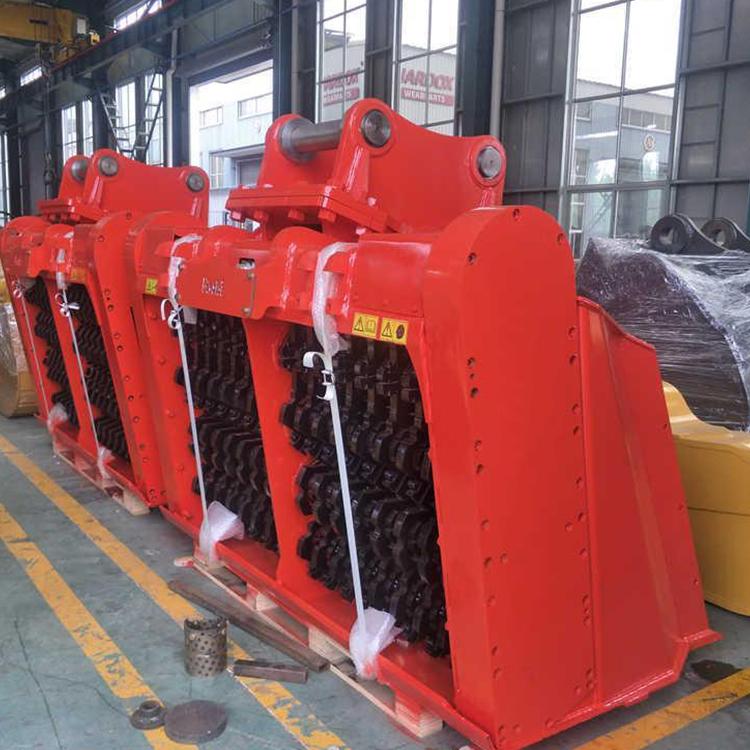 中拓 土壤修复筛分斗 20T多用途挤压式筛斗 多种筛分破碎斗机器