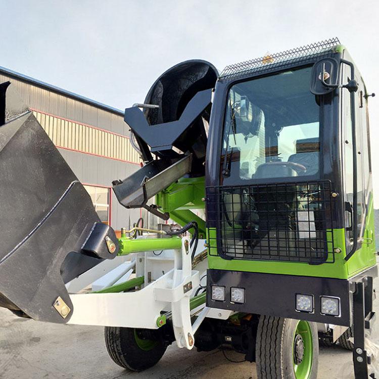 中拓 自上料搅拌车 混凝土搅拌柴油液压工程车 小型全自动平口移动罐