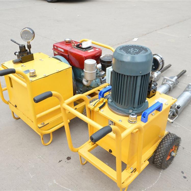 中拓花岗岩铜矿路面混凝土劈裂机 岩石分裂机 电动液压劈石器