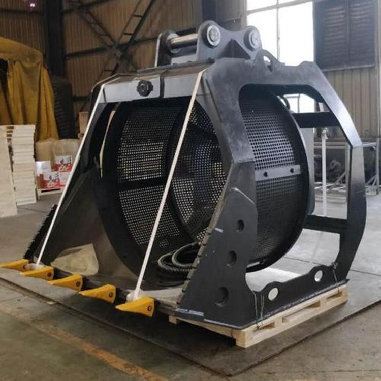 中拓挖机筛分斗 挖机筛分铲斗 多功能洗沙斗设备