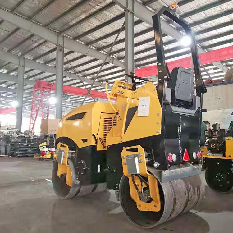 中拓压路机 双驱双振压路设备 手扶双钢轮压实机