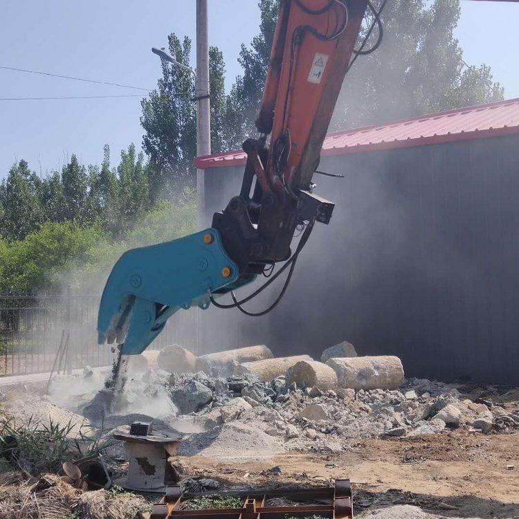 中拓挖掘机液压破碎钳 拆迁建筑混凝土粉碎钳 鄂式废旧楼房破碎剪