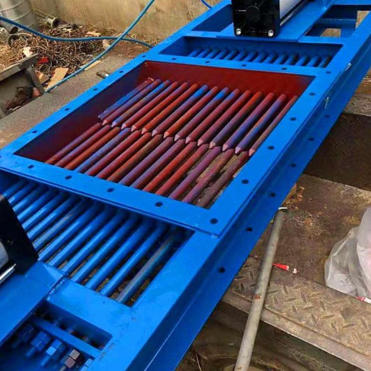 中拓 颗粒物料双层棒条阀 双开电液动棒条机械 碳钢物料控制棒条设备