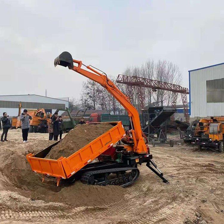 中拓四不像随车挖 农用液压挖斗车 工程自卸运输车机动灵活