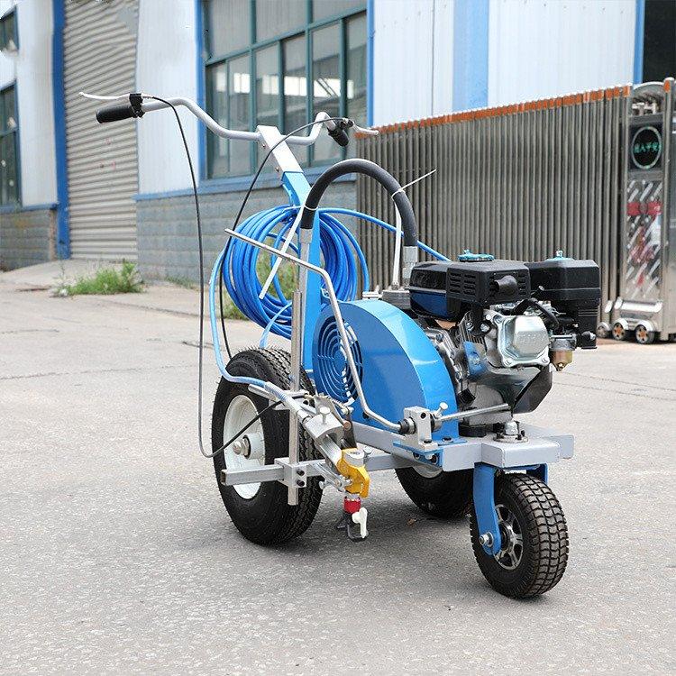 中拓手推式跑道标线机 冷喷塑胶跑道划线机 厂房地面跑道画线车