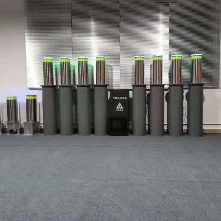 中拓升降柱 幼儿园学校门口液压电动防撞柱 不锈钢手动路桩隔离桩