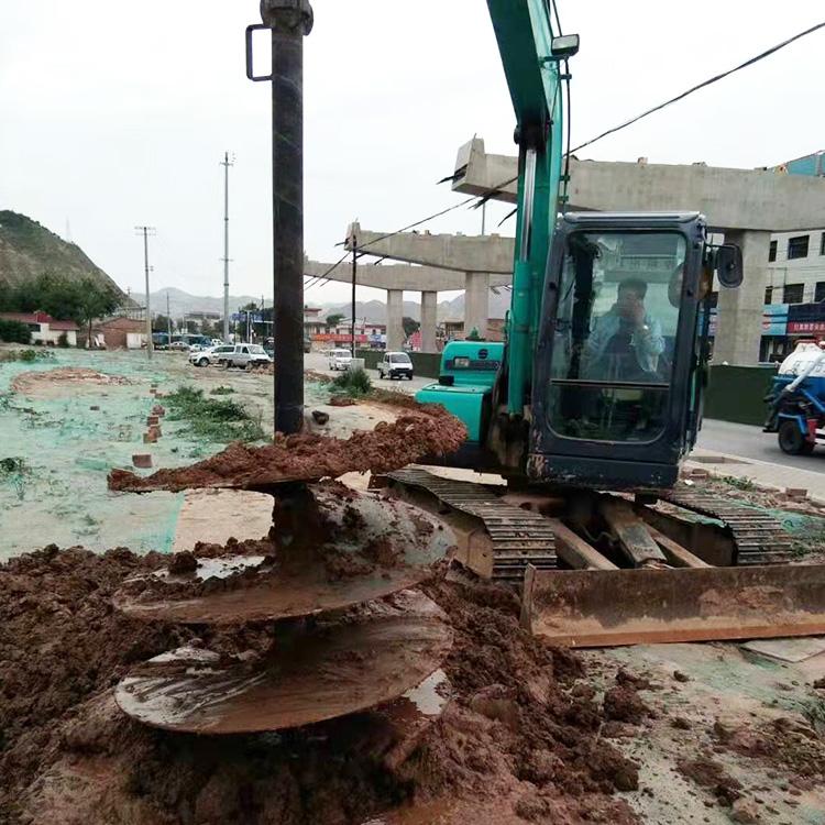 中拓螺旋钻机 房屋地基电线杆打桩机 挖改液压钻孔机
