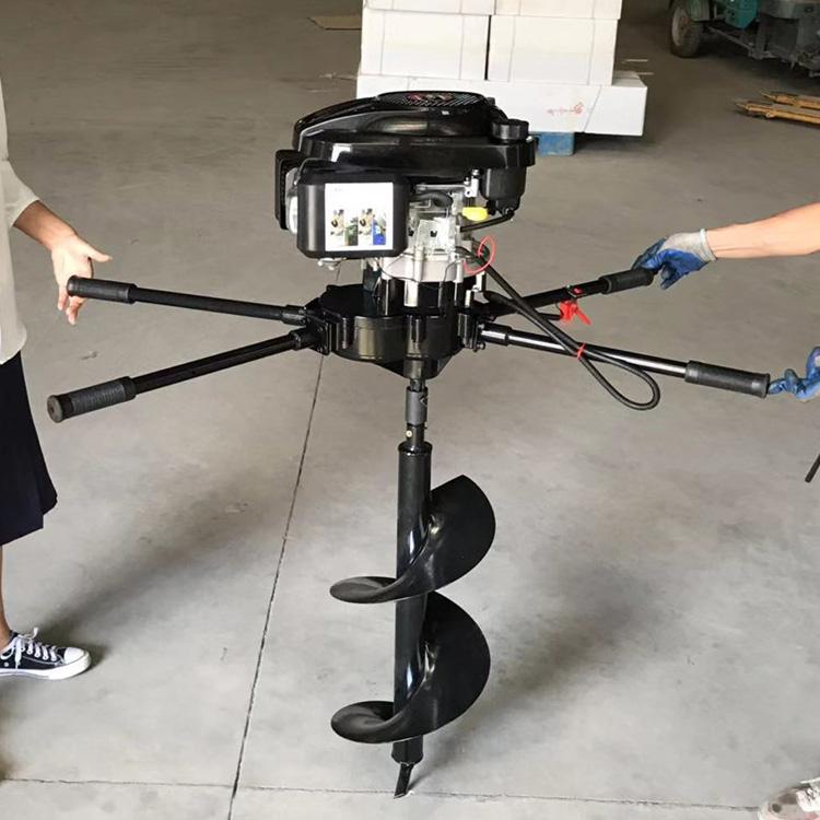 中拓 汽油挖坑机 立式螺旋打洞机 四轮带挖树坑机