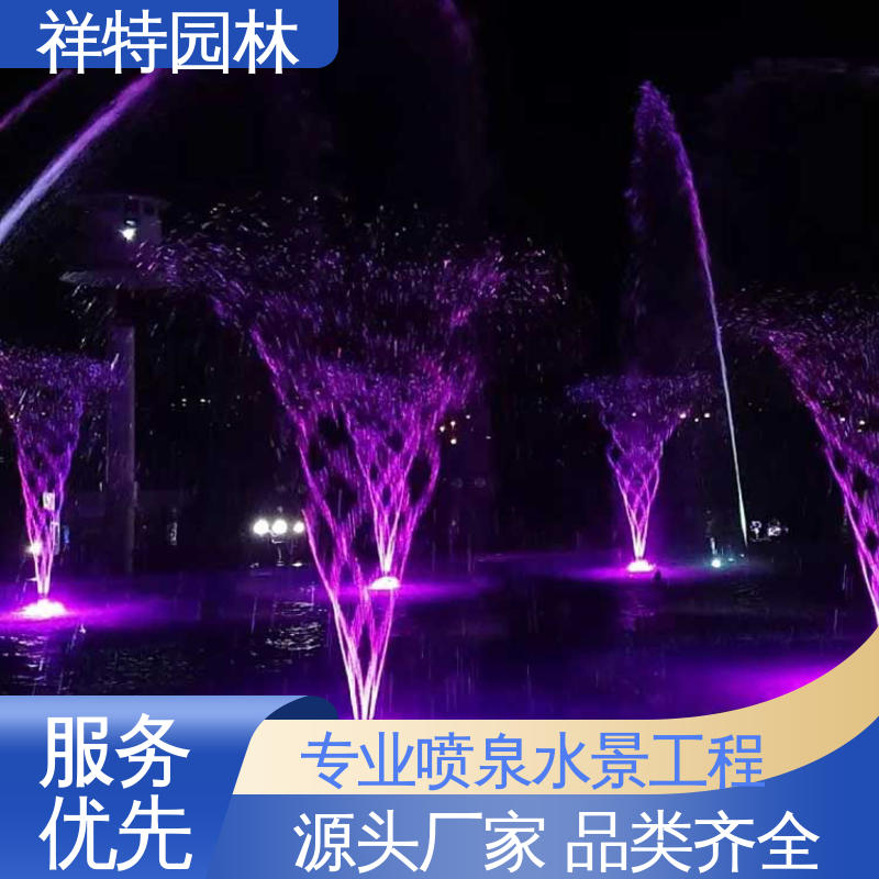 祥特园林 定做音乐喷泉 大型广场水幕景观 维护方便 可调万向直射