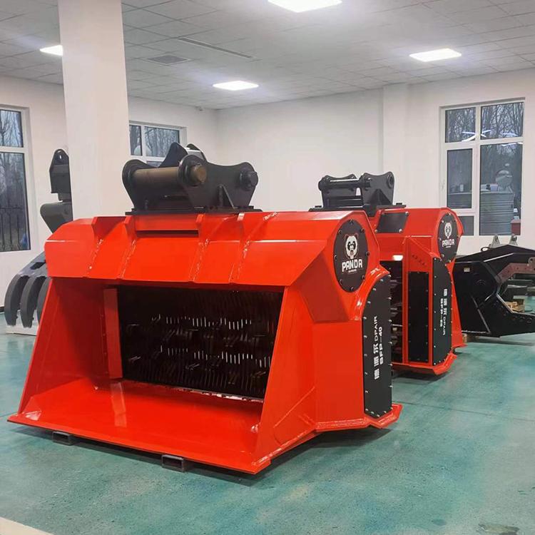 中旺 挖机土壤修复筛分斗 砂石分离网格式筛分设备 挖掘机破碎筛