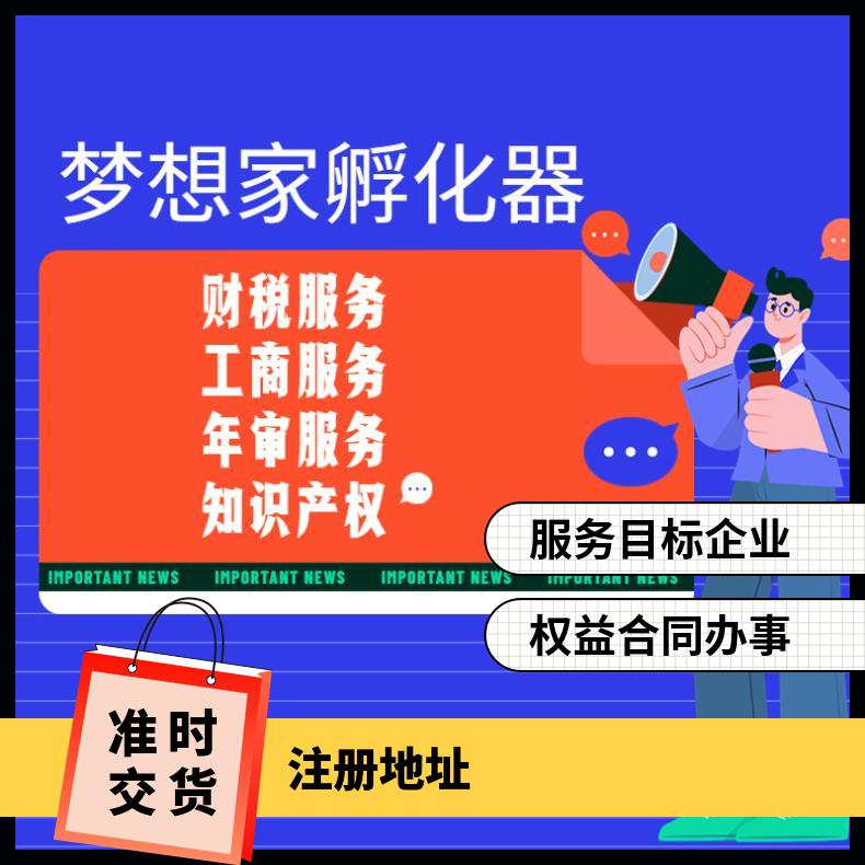 梦想家孵化器 企业注册地址 为提供代理记账纳税申报服务