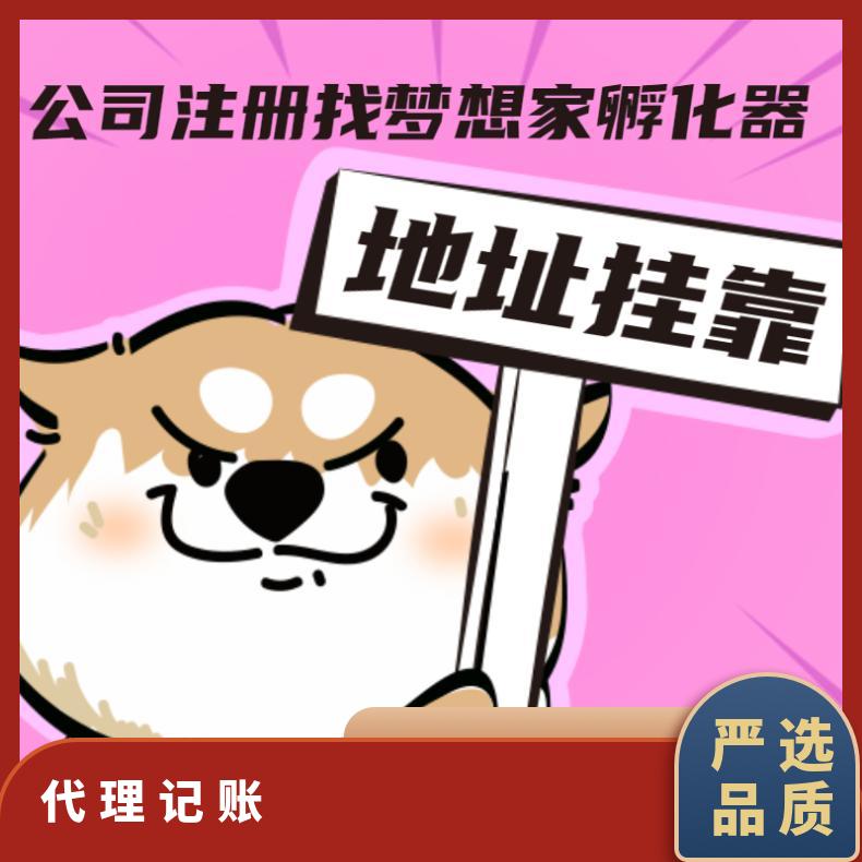 财务咨询代理记账服务 办理注册 地址挂靠找梦想家孵化器