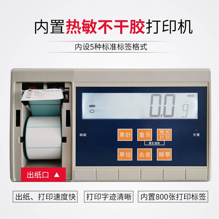 台迈TCS-TM电子台秤 150kg量程 打印功能 不锈钢面板