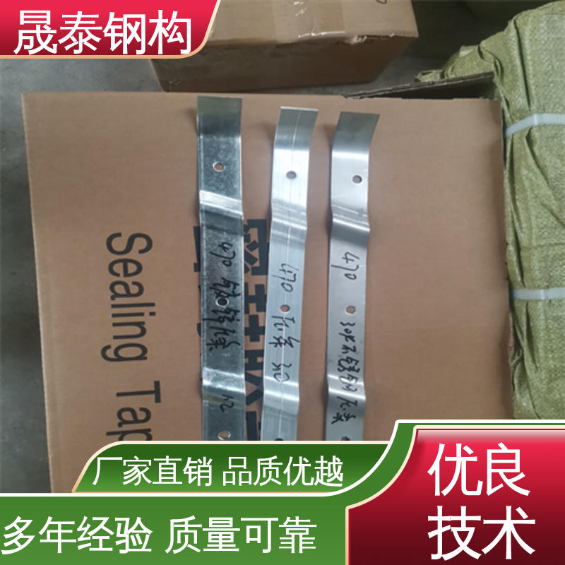 晟泰 屋脊檐口封边防风固定装置 暗扣型 820彩钢瓦与彩光板安装压条