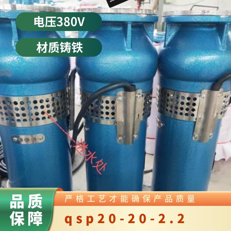 QSP20-20-2.2喷泉泵型号及参数 电动 卧式 不阻塞 潜水泵 10m~60m