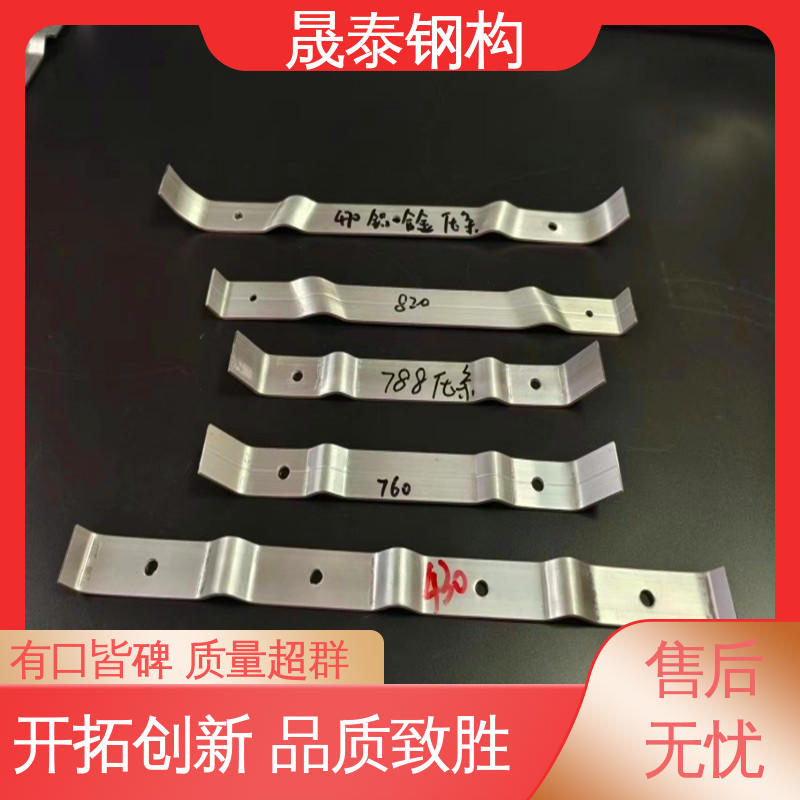 角驰760/820型彩钢瓦铝合金压条 788型屋面板檐口抗风加固压瓦条