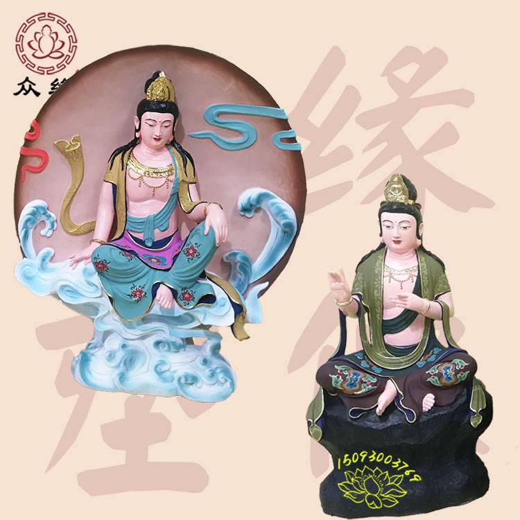 佛堂庙宇手工雕像 观世音菩萨三十三化身之九施药观音菩萨雕刻