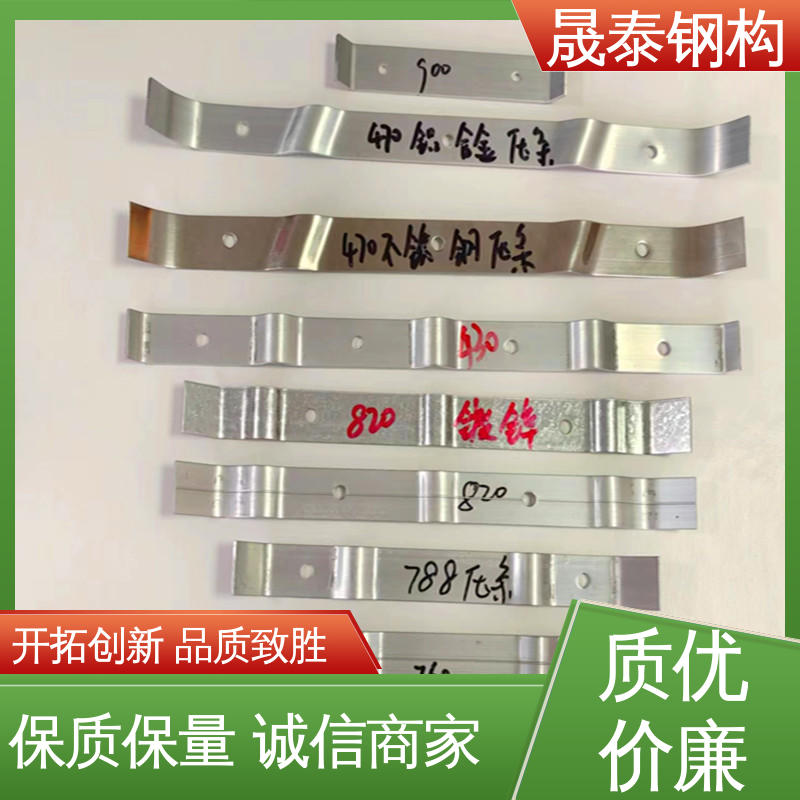 防腐 角驰金属防风加固压板 820彩钢瓦与彩光板安装压条 暗扣型 晟泰