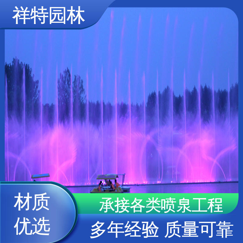 喷射高度可控 多年经验 七彩灯光排列 水池喷泉 祥特园林