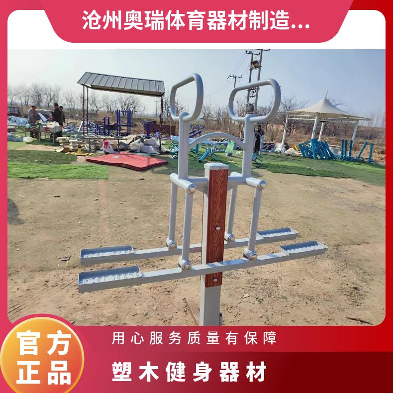 奥瑞体育 室外健身器材塑木双人扭腰器小区公园广场