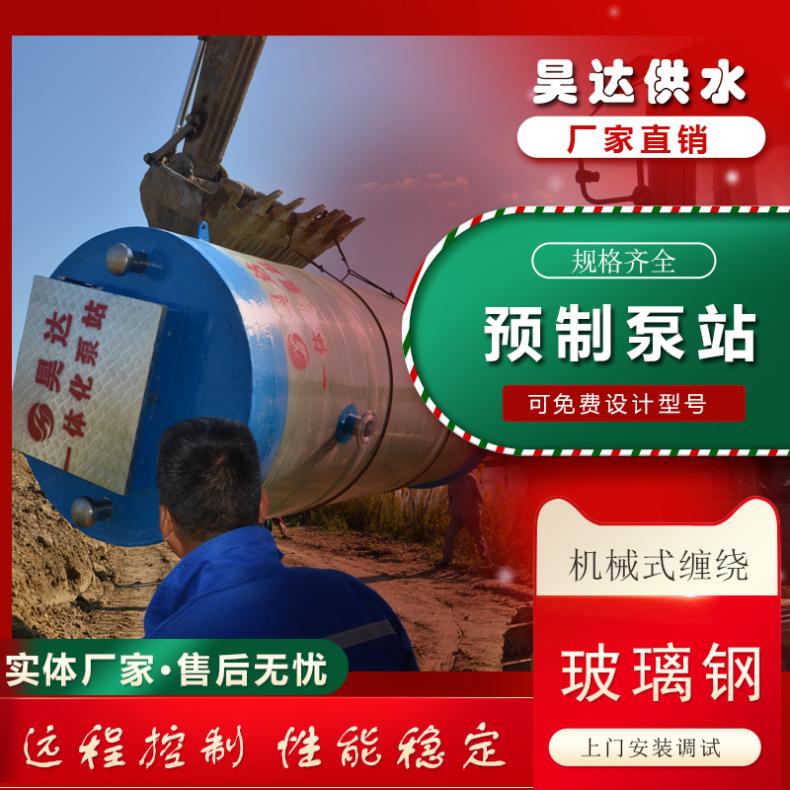 智能雨水污水泵站定制 小区医院市政农村废水排水提升设备